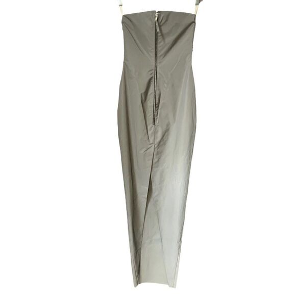 NEW Rick Owens silver metallic strapless floor length maxi gown size 8 - Picture 15 of 15